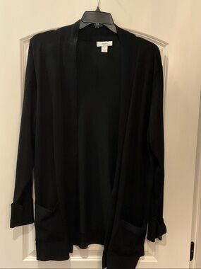 Open-Front Black Women’s Cardigan Jacket